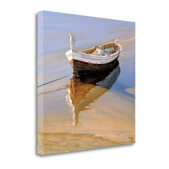 Tangletown Fine Art Barcas Descansando By Jaume Laporta, Gallery Wrap Canvas 35" x 35"