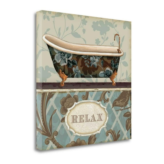 Tangletown Fine Art 'Bathroom Bliss I' Graphic Art Print on Wrapped Canvas