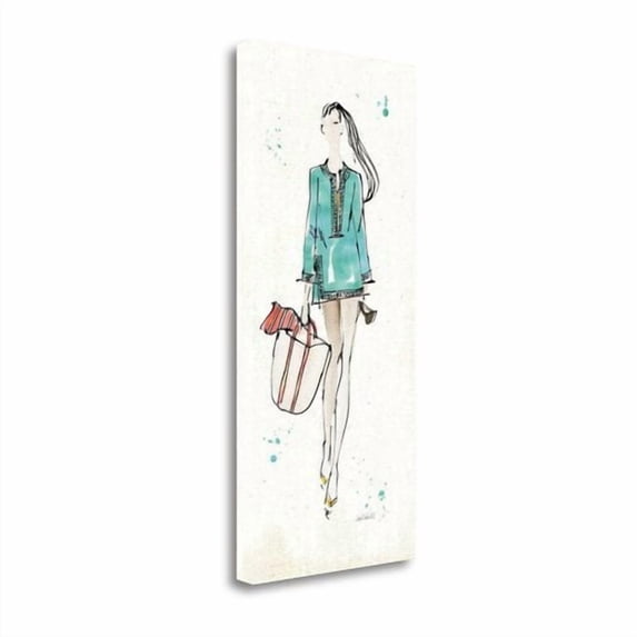 Tangletown Fine Art 'Beach Divas IV Color' by Anne Tavoletti Painting Print on Wrapped Canvas