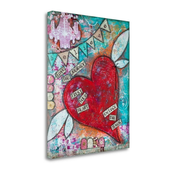 Tangletown Fine Art Believe Canvas Ready To Hang Giclee Print Wall Art By Denise Braun