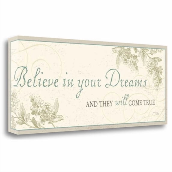 Tangletown Fine Art 'Believe in your Dreams' Textual Art on Wrapped Canvas