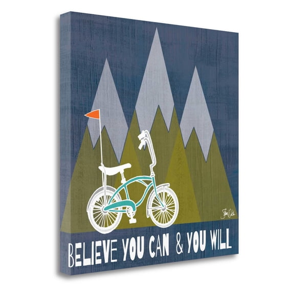Tangletown Fine Art Believe You Can by Shanni Welsh Poster Frame - 25 x 25 x 1.5 in.