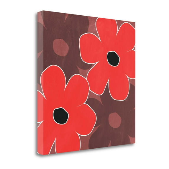 Tangletown Fine Art Big Flowers II By Linda Woods, Gallery Wrap Canvas