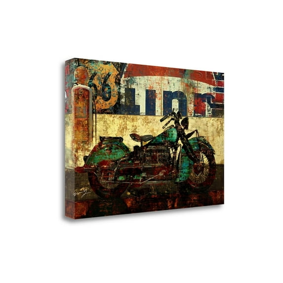 Tangletown Fine Art Bike Route 66 I By Eric Yang,  Gallery Wrap Canvas 47 x 32