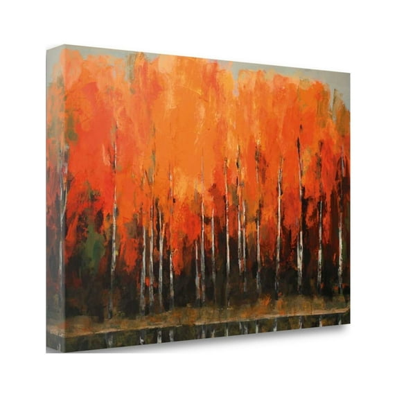 Tangletown Fine Art Birch Shoreline By Peter Colbert , Gallery Wrap Canvas 29 x 20