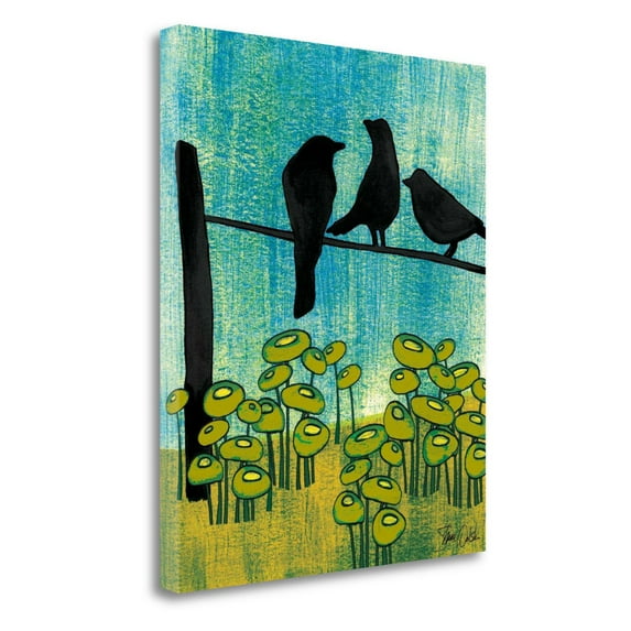 Tangletown Fine Art 'Birds and Poppies' Graphic Art Print on Wrapped Canvas