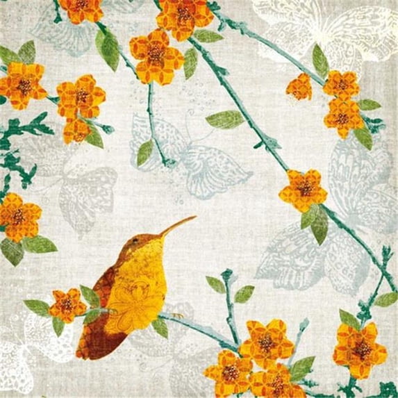 Tangletown Fine Art Birds & Butterflies III by Tandi Venter Poster Frame - 30 x 30 x 1.5 in.