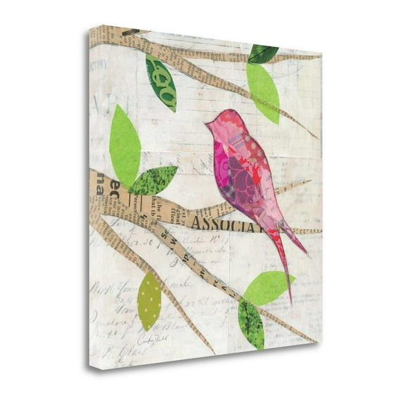 Tangletown Fine Art Birds In Spring IV Square By Courtney Prahl, Gallery Wrap Canvas 20 x 20