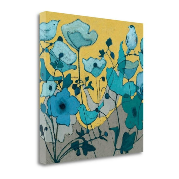 Tangletown Fine Art Birdy Birdy By Shirley Novak, Gallery Wrap Canvas 35" x 35"