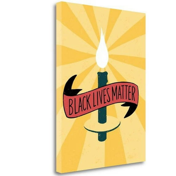 Tangletown Fine Art 'Black Lives Matter - Candle' Graphic Art Print on Wrapped Canvas