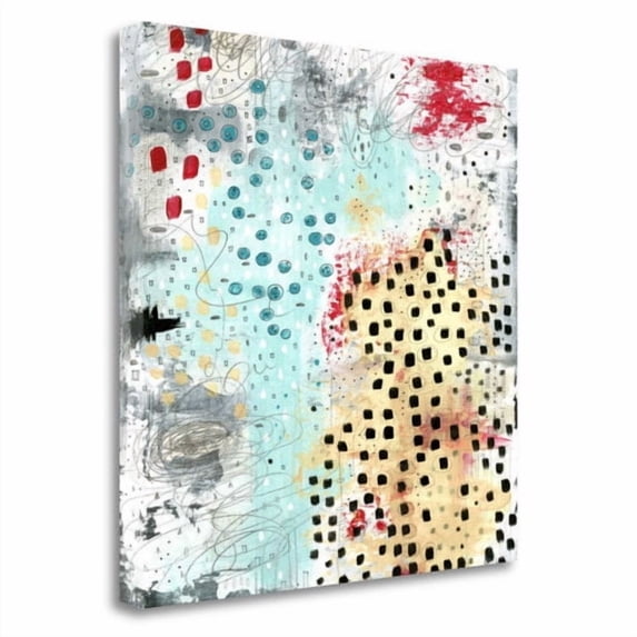 Tangletown Fine Art 'Black Spots Abstract' Graphic Art Print on Wrapped Canvas