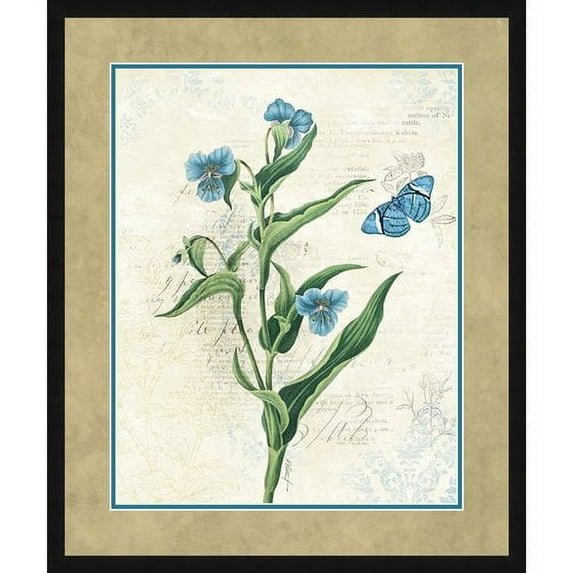 Tangletown Fine Art Booked Blue I by Katie Pertiet Framed Painting Print