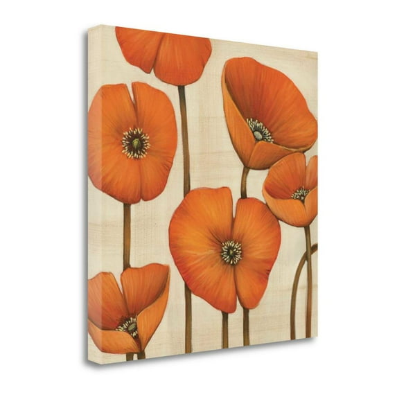 "Bouquet Orange" By Maja, Fine Art Giclee Print on Gallery Wrap Canvas, Ready to Hang