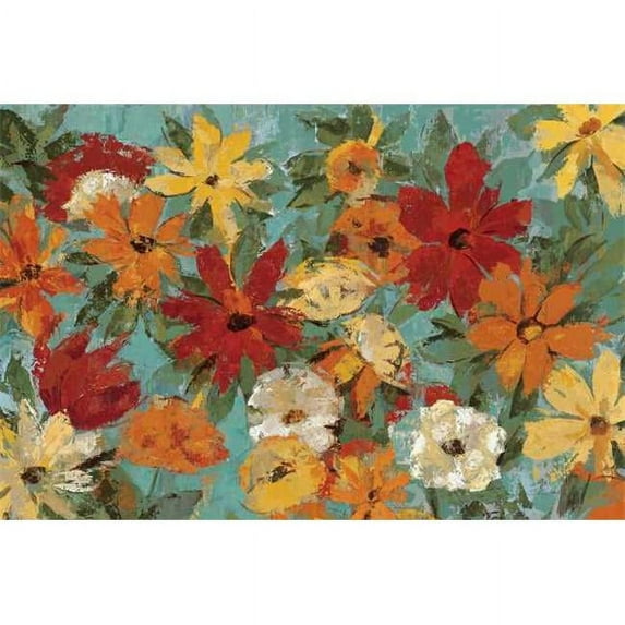 Tangletown Fine Art Bright Expressive Garden by Silvia Vassileva Poster Frame - 32 x 48 x 1.5 in.
