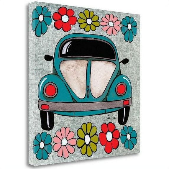 Tangletown Fine Art 'Bug Aqua' Graphic Art Print on Wrapped Canvas