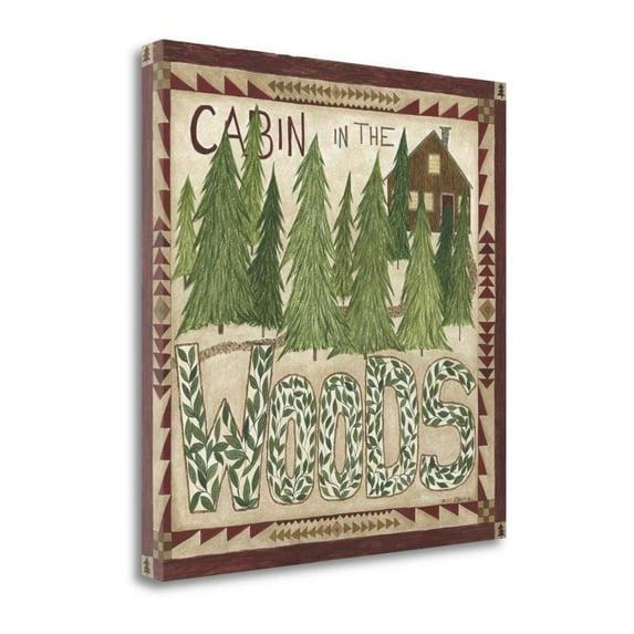 Tangletown Fine Art Cabin In The Woods By Cindy Shamp, Gallery Wrap Canvas 35 x 35