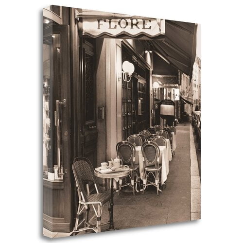 Tangletown Fine Art Cafe De Flore Canvas Wall Art By Alan Blaustein