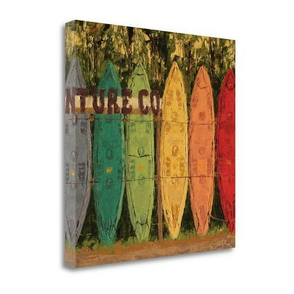 Tangletown Fine Art Canos Of Sandbridge By Leslie Seata, Gallery Wrap Canvas