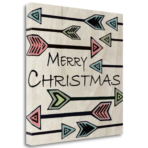 Christmas Arrows By Shanni Welsh, 20" x 20" Fine Art Giclee Print on Gallery Wrap Canvas, Ready to Hang