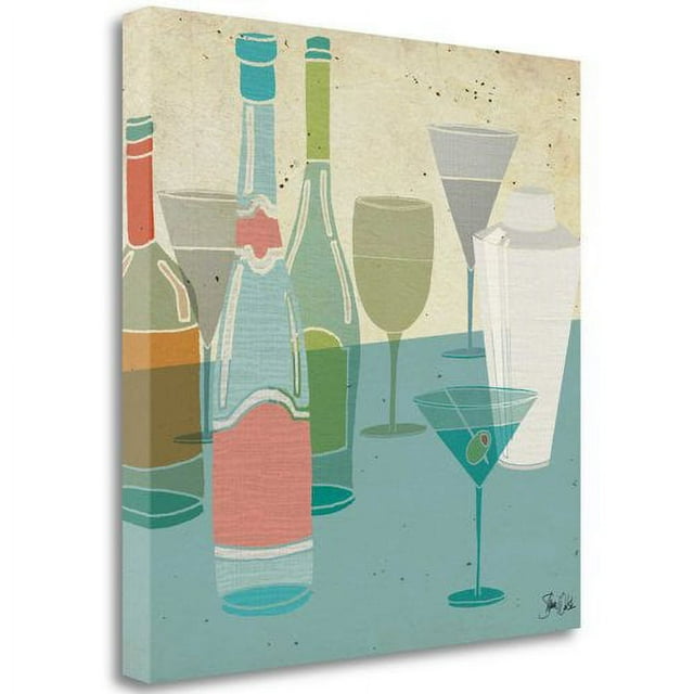 Tangletown Fine Art Cocktail Party II By Shanni Welsh,  Gallery Wrap Canvas