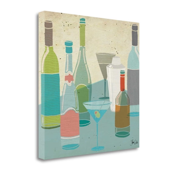Tangletown Fine Art 'Cocktail Party III' Graphic Art Print on Wrapped Canvas