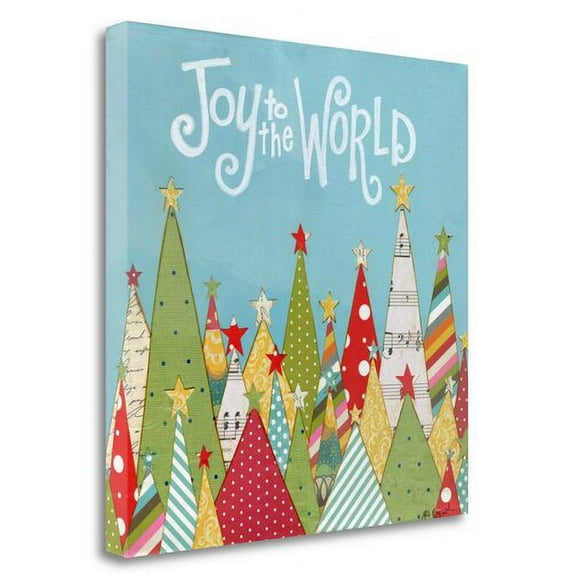 Tangletown Fine Art ''Colorful Christmas Trees'' By Alli Rogosich Giclee Print on Canvas
