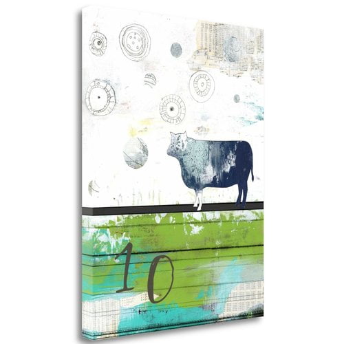 Tangletown Fine Art 'Cow 10' Graphic Art Print on Wrapped Canvas