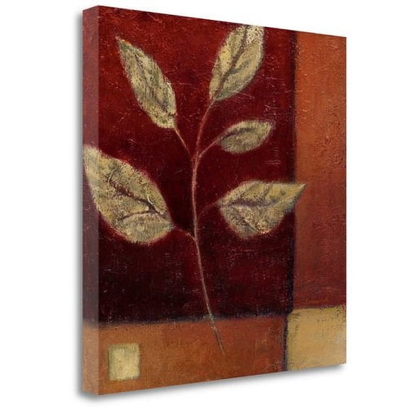 Tangletown Fine Art Crimson Leaf Study I By Ursula Salemink-Roos, Gallery Wrap Canvas 21 x 21