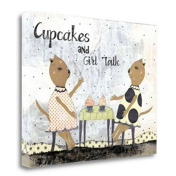 Tangletown Fine Art 'Cupcakes and Girl Talk' Graphic Art Print on Wrapped Canvas