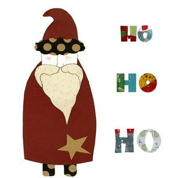 Tangletown Fine Art Dark Red Santa by Sarah Ogren Poster Frame - 20 x 20 x 1.5 in.