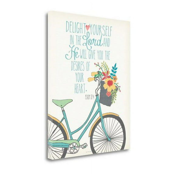 Tangletown Fine Art 'Delight' by Jo Moulton Textual Art on Wrapped Canvas