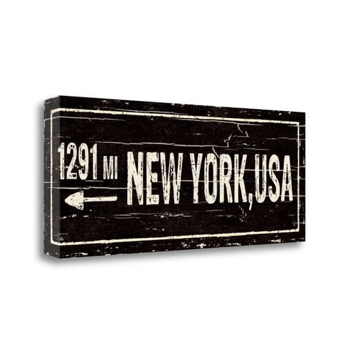 Tangletown Fine Art Destination Signs II by Pela Studio Poster Frame - 13 x 32 x 1.5 in.