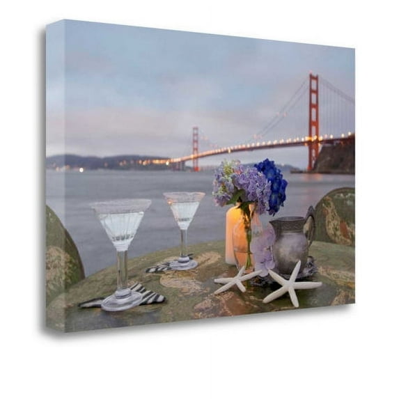 Tangletown Fine Art Dream Cafe Golden Gate Bridge - 62 By Alan Blaustein, Gallery Wrap Canvas 17 x 26