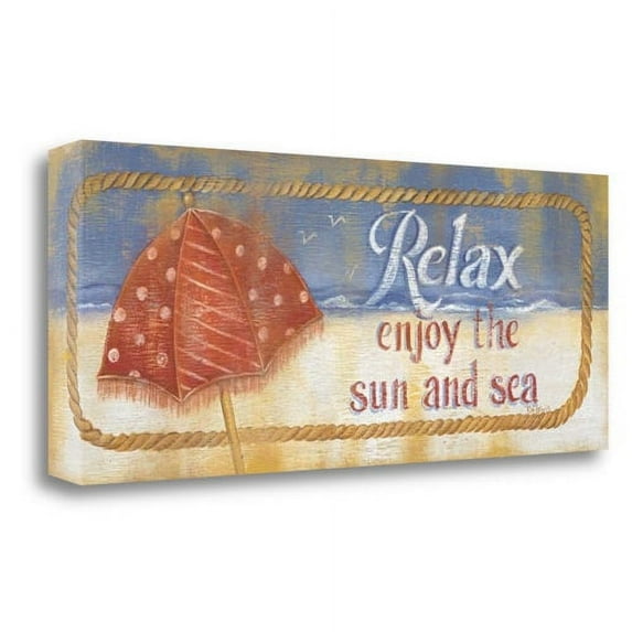 Tangletown Fine Art 'Enjoy The Sand and Sea' Vintage Advertisement on Canvas