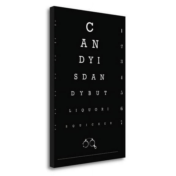 Tangletown Fine Art 'Eye Chart Candy' Textual Art on Wrapped Canvas