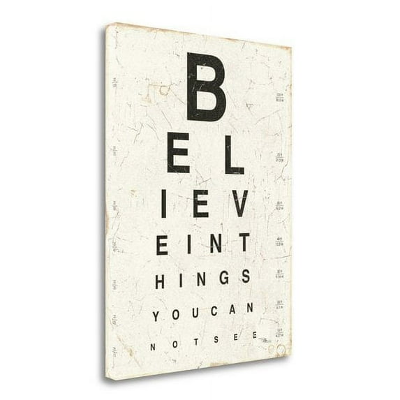 Tangletown Fine Art 'Eye Chart I' Textual Art on Wrapped Canvas