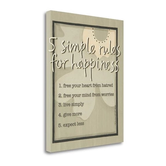 "Five Simple Rules" By Karen Tribbet, Fine Art Giclee Print on Gallery Wrap Canvas, Ready to Hang