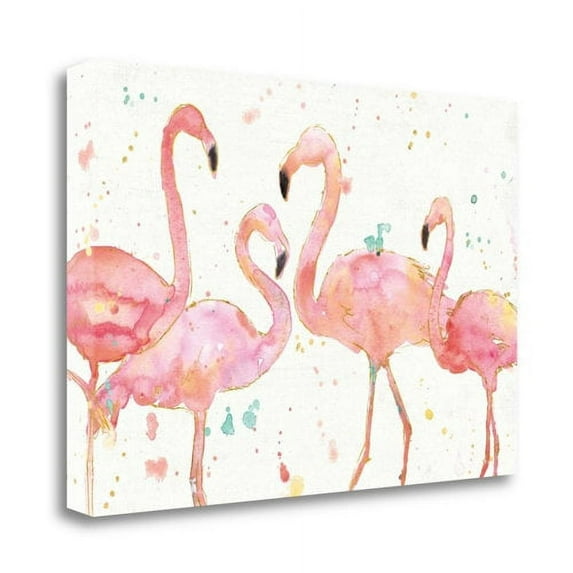 "Flamingo Fever I" By Anne Tavoletti, Fine Art Giclee Print on Gallery Wrap Canvas, Ready to Hang