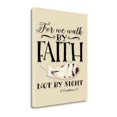 thumbnail image 1 of Tangletown Fine Art 'For  We  Walk  Feather' Textual  Art  on  Canvas, 1 of 2