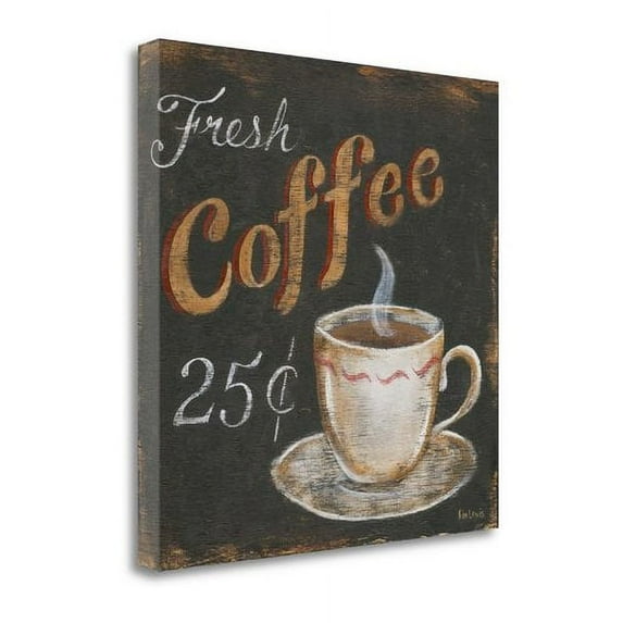 Tangletown Fine Art 'Fresh Coffee 25 Cents' Vintage Advertisement on Canvas
