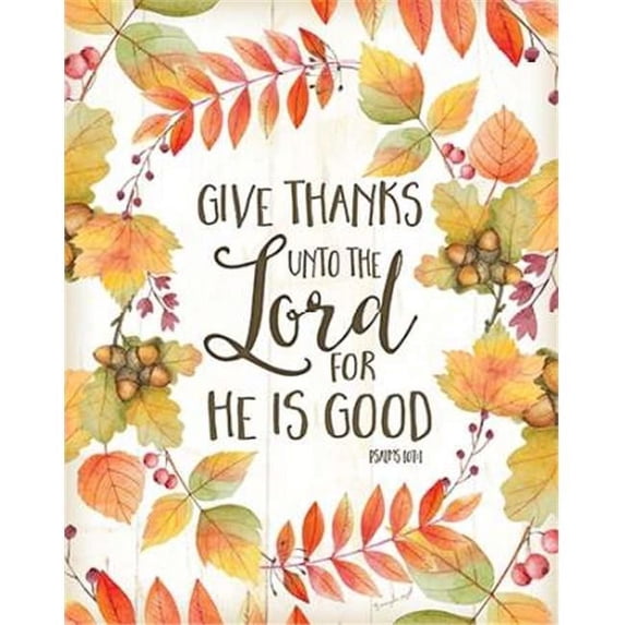 Tangletown Fine Art Give Thanks Unto the Lord by Jennifer Pugh Poster Frame - 20 x 16 x 1.5 in.