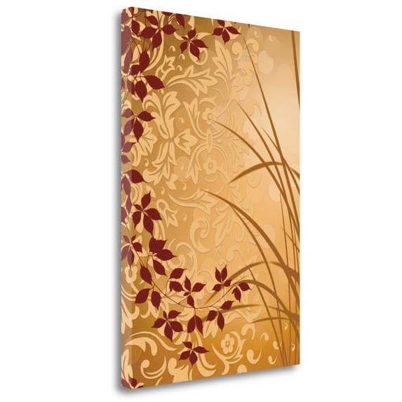"Golden Flourish II" By Edward Aparicio, Giclee Print on Gallery Wrap Canvas