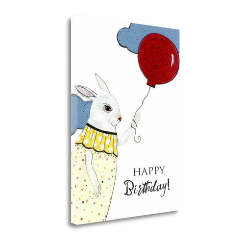 Tangletown Fine Art 'Happy Birthday Card' Graphic Art Print on Canvas