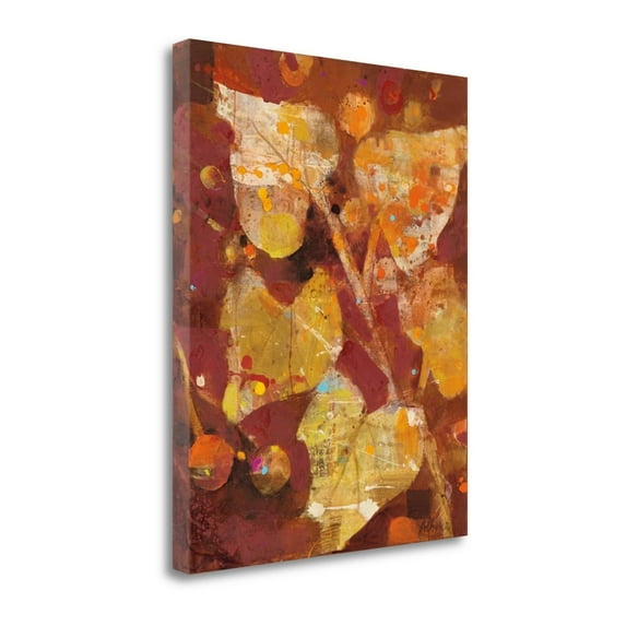 Tangletown Fine Art Heart Shaped Leaves I By Albena Hristova, Gallery Wrap Canvas