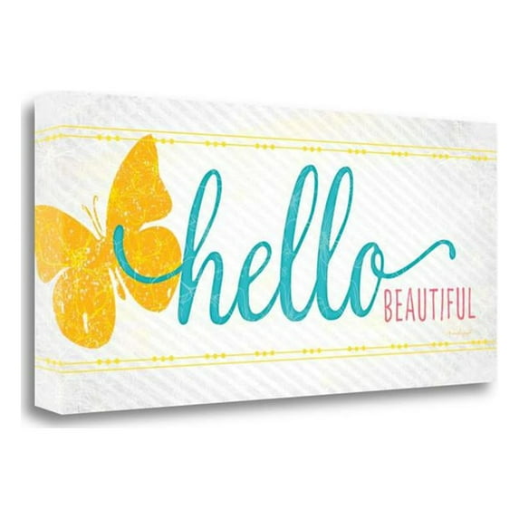 Tangletown Fine Art Hello By Jennifer Pugh, Gallery Wrap Canvas 16 x 36