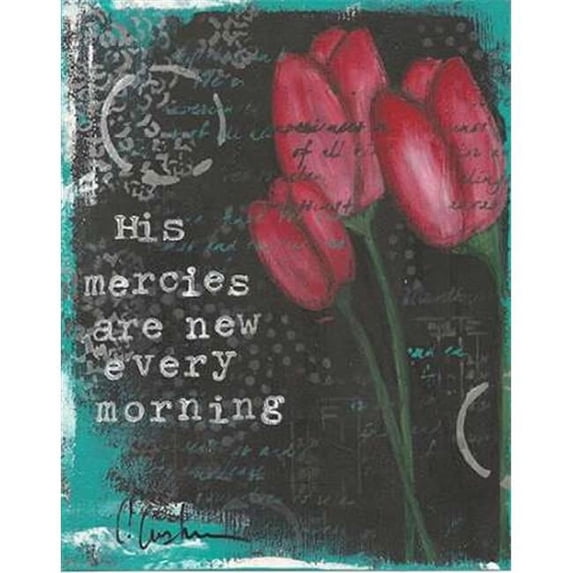 Tangletown Fine Art His Mercies by Cassandra Cushman Poster Frame - 20 x 16 x 1.5 in.