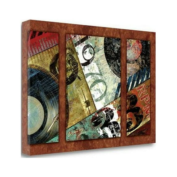 Tangletown Fine Art 'Hits Town 1970 - Triptych' Graphic Art Print on Canvas