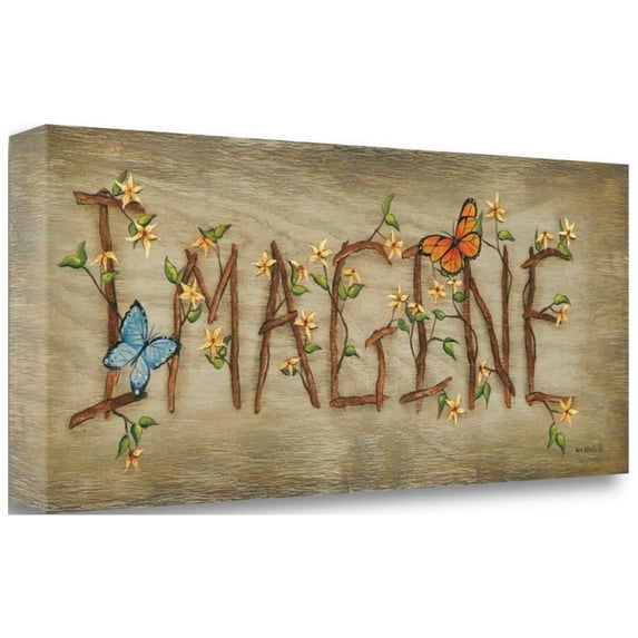 Tangletown Fine Art Imagine by Kim Lewis Poster Frame - 16 x 40 x 1.5 in.