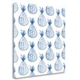 thumbnail image 1 of Tangletown Fine Art 'Indigo Pineapples' Graphic Art Print on Wrapped Canvas, 1 of 2
