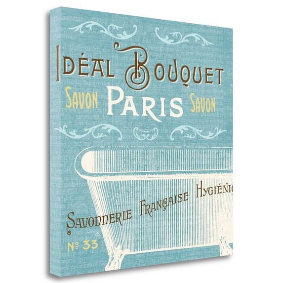 Tangletown Fine Art 'Indulge Yourself Aqua I' Vintage Advertisement on Wrapped Canvas